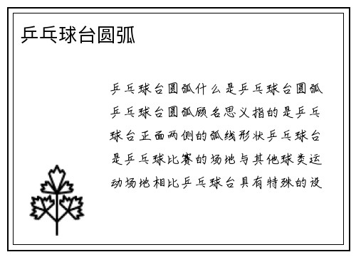 乒乓球台圆弧
